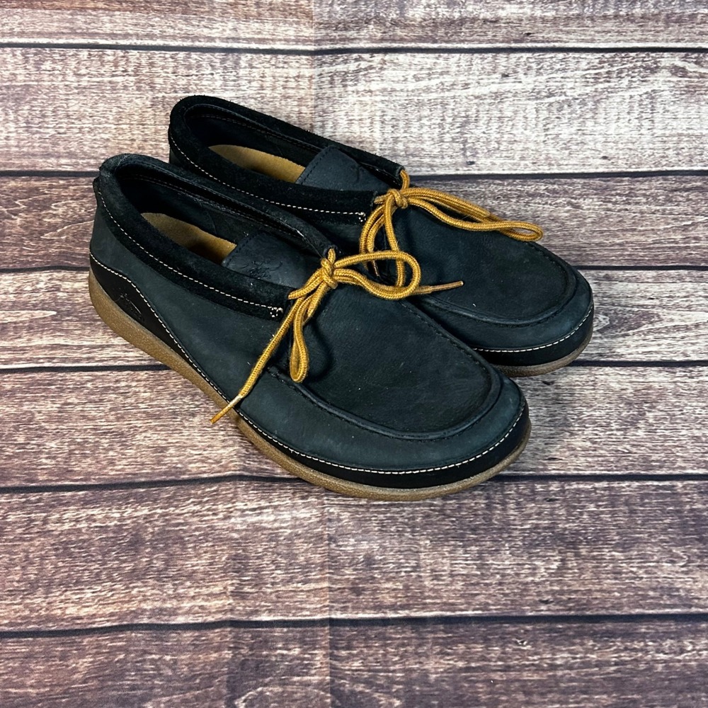 Chaco Womens Pineland  Moc Black Leather Lace Up Shoes J106390 Size 9